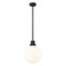 Z-Lite Laurent Outdoor Pendant, 1-Light, 12 In.W x 15 In.H, Black/Opal 597P12-BK - alternate 5